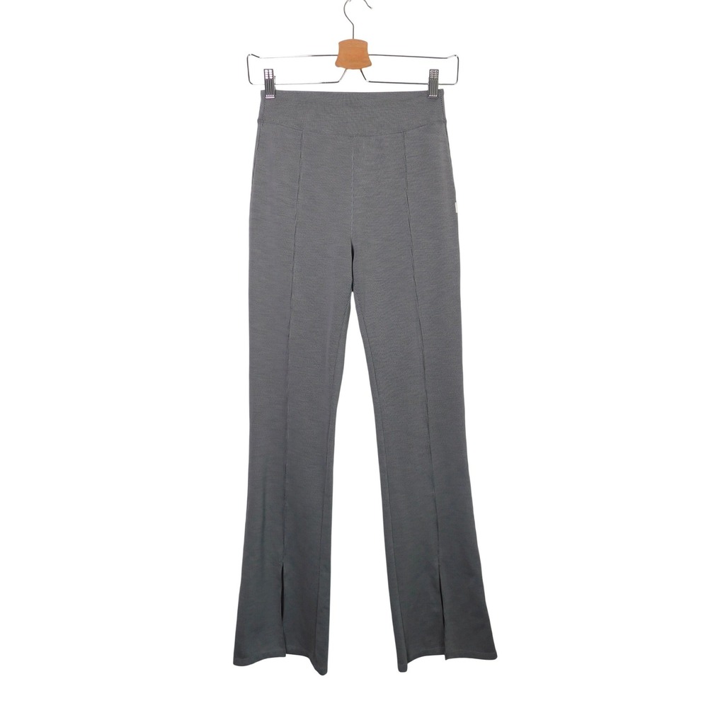 Vuori Lux Rib Split Bootcut Leggings Charcoal Grey High Rise VW4042 Womens Small